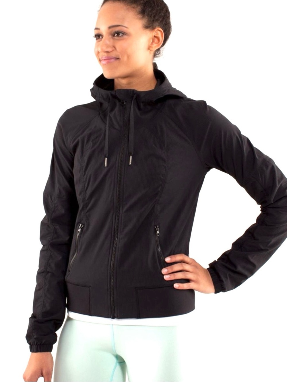 LULULEMON, Women’s Black Athletica Street to Studio Hooded Jacket, Size 6